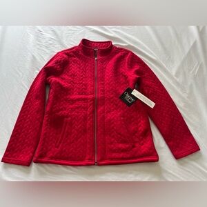 Onque Casuals Red Fleece Jacket